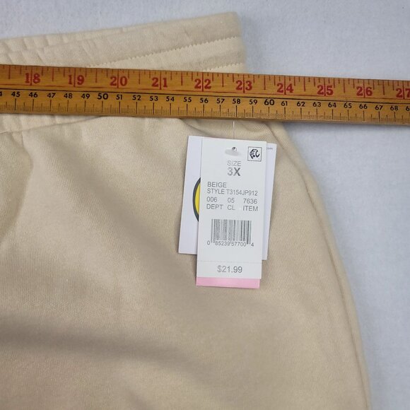 Grayson Threads Beige Cargo Jogger Pants Elastic Drawstring Waistband Cuffs 3X - Picture 8 of 8